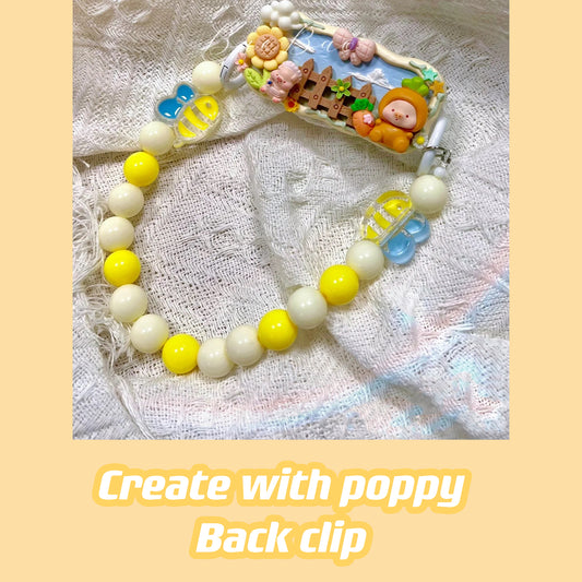 Live Product|Create your phonecase Back Clip with Poppy~! ( with a chain together)