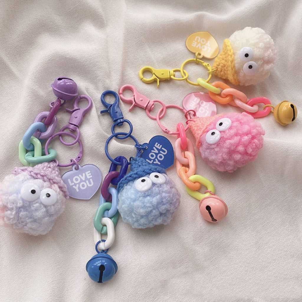 Keychain| Fluffy ball